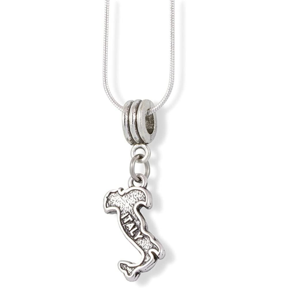 Italian Necklace Pendant Italy Country Map Charm